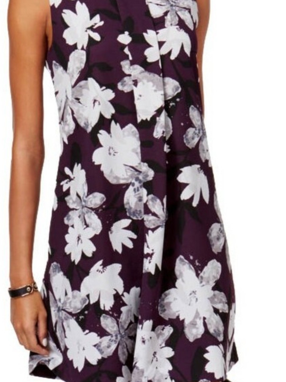 Alfani Purple and White Floral Dress